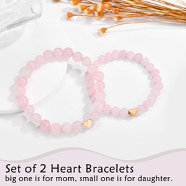 FIEEFX First Day of Preschool Pre K Bracelet Gift for Mom Mother and Daughter Bracelets Set for 2 1st Day of Preschool Prek Matching Bracelets for Mommy and Me Daughter Girls