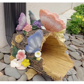 Euiroet Real Butterfly Sculpture Gutter Downspout Extender,Garden Statue Ornament,Decor Downspout Diverter,Perfect Rain Diverter for 3"x4" Downspouts, Eco-Friendly Resin,Perfect Outdoor Decor Gift