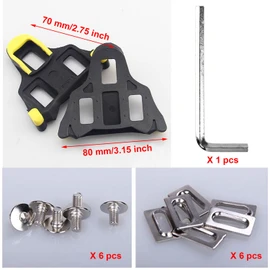Road Pedal Cleat, 2 Pcs Bicycle Pedal Cleats, Road Bike Cleats for Shimano SPD SM-SH51 Locking Cycling Pedals Cleat System Shoes, Bike Indoor Cycling & Road Bike Bicycle Set