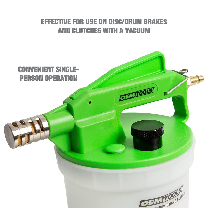 OEMTOOLS 22506 2L Vacuum Brake Bleeder Kit, Single-Person Brake Fluid