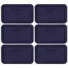 Pyrex 7214-PC 4.8 Cup Dark Blue Rectangle Plastic Food Storage