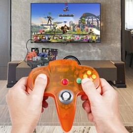 miadore Classic N64 Controller Joystick Remote for N64 Video Game System N64 Console-Clear Orange