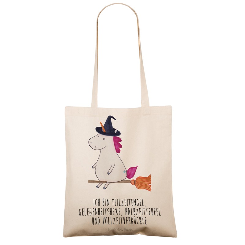 Mr. & Mrs. Panda Unicorn Witch Tote Bag, Gift, Beach