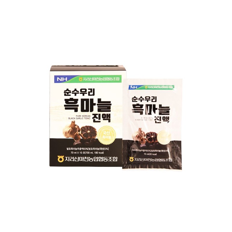 나은 지리산마천농협 순수우리 흑마늘진액 70ml x 30포 Na Eun Jirisan