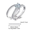 JewelryPalace Wedding Eternity Band Engagement Rings for her, White Gold