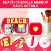 party greeting 2Pcs Beach Gifts Beach Chenille Makeup Bags Portable
