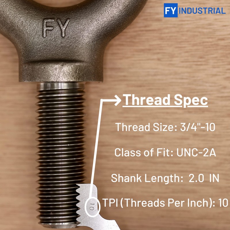 Lifting Shoulder Eye Bolt 3/4"-10 X 2