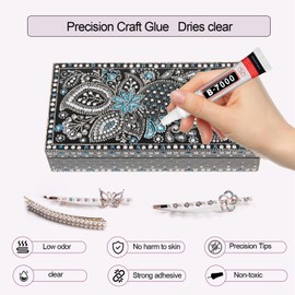 15 PCS 15ml B7000 Glue Clear with Precision Tip, Rhinestone Glue for Nail, B-7000 Glues for Craft Glues, Jewelry Making, Nail Art, DIY, Makeup, Shoes