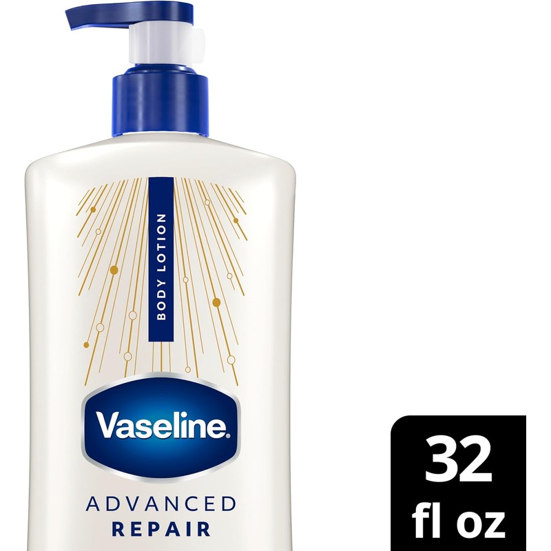 Vaseline Intensive Care Lotion, Advanced Repair Unscented, 32 Ounce