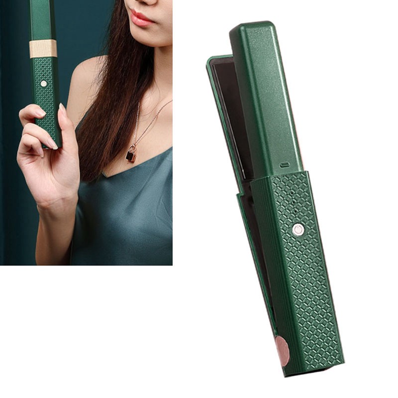 Cordless Hair Straightening Curling Flat Iron Quickly Heating Prevent Damage