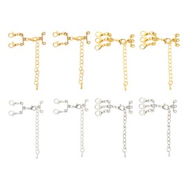 NUOBESTY 8pcs Multi-Strand Connector Clasp for DIY Jewelry Making Lightweight and Durable Extender Chains to Prevent Tangles for Bracelets and Necklaces