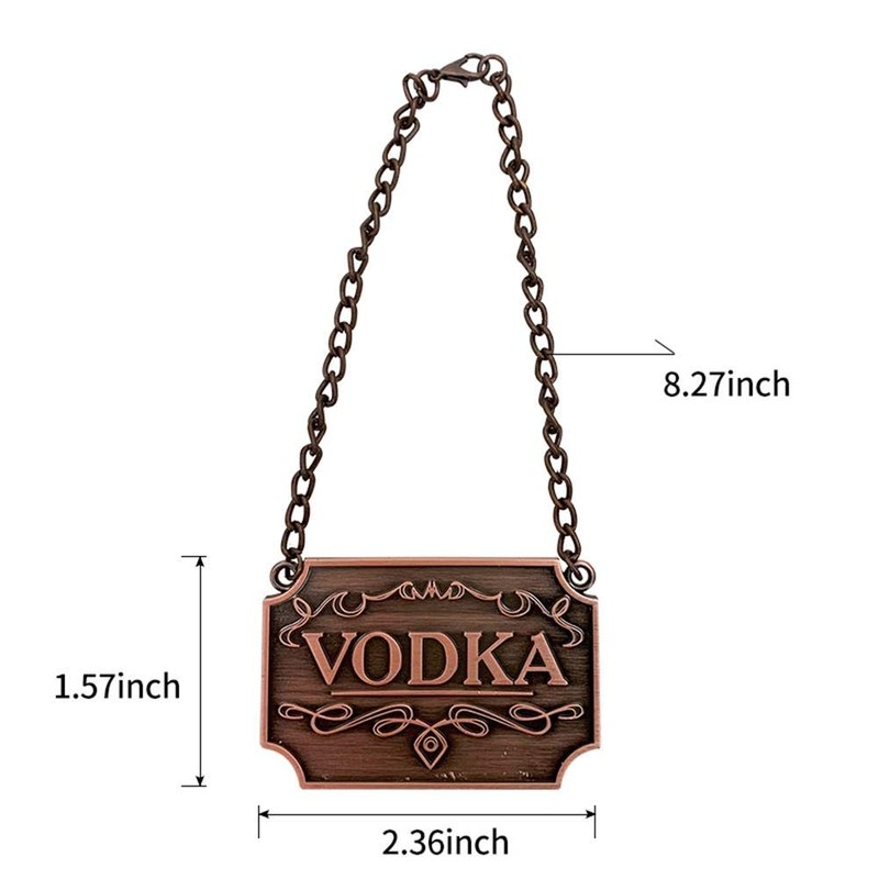 8 Pcs/Set Bottle Decanter Tags, Copper Marking Labels