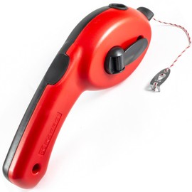 Kapro - 213 Ergonomic Chalk Line - with 100’ Line + Grip Hook - Winding Lever & No Spill Refill Port - Break-Resistant & Powder Absorbent Chalk Line String - 3 oz (85 g) Capacity - 100’ (30 m) Line