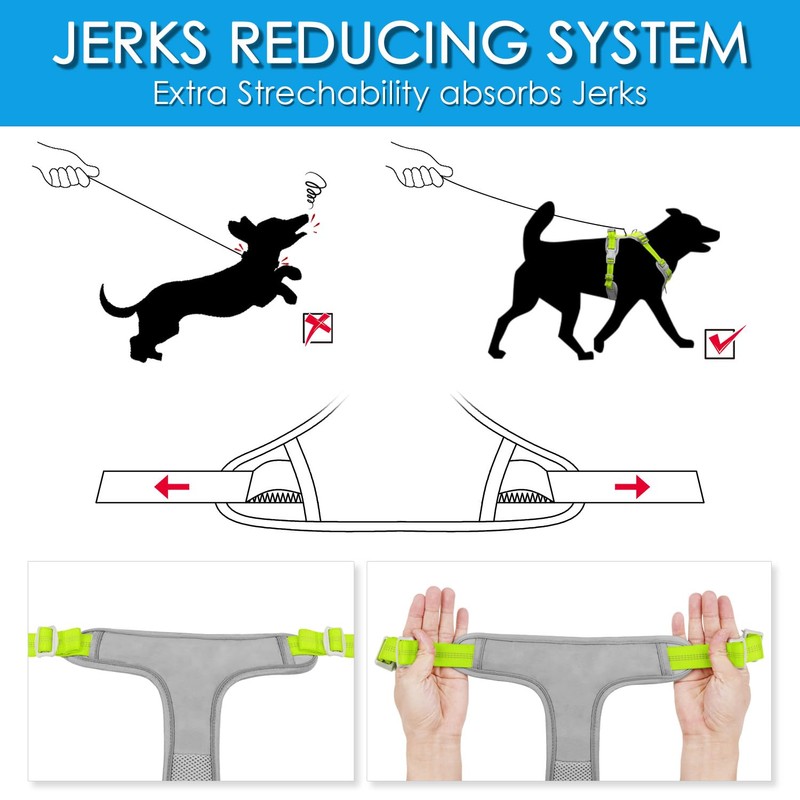 ThinkPet No Pull Harness for Small Medium Large Dogs, Reflective