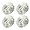 4 Pack of 698Z Deep Groove Shielded Steel Ball Bearings