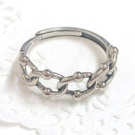 색깔반지 아동 링 매듭형 체인 원형반지 925실버 (WFJHAF3) Colored Ring Children's Knot Chain Round Ring 925 Silver (WFJHAF3)