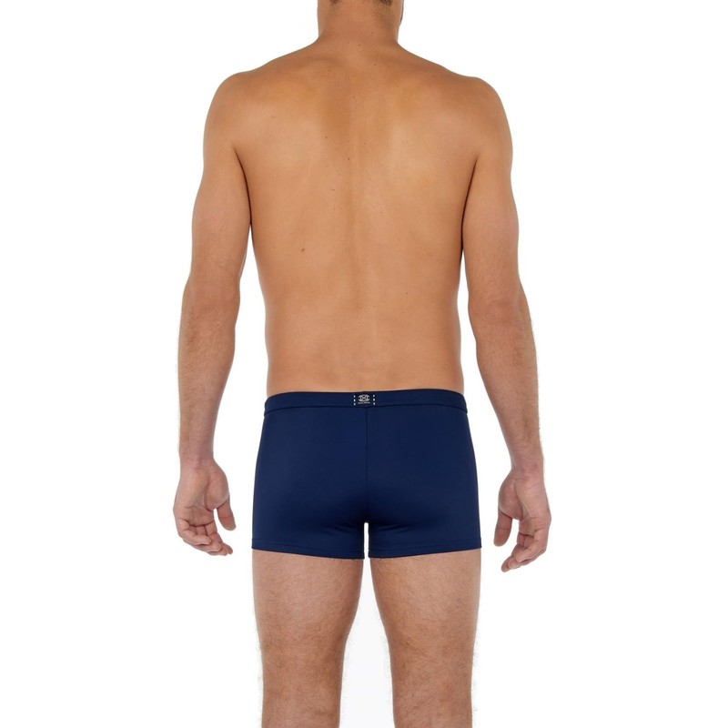 HOM Men's Boxer De Bain Sea Life Swimming Trunks, navy