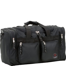 Rockland Duffel Bag, Black, 18.5 in X 10.5 in X 8.5 in