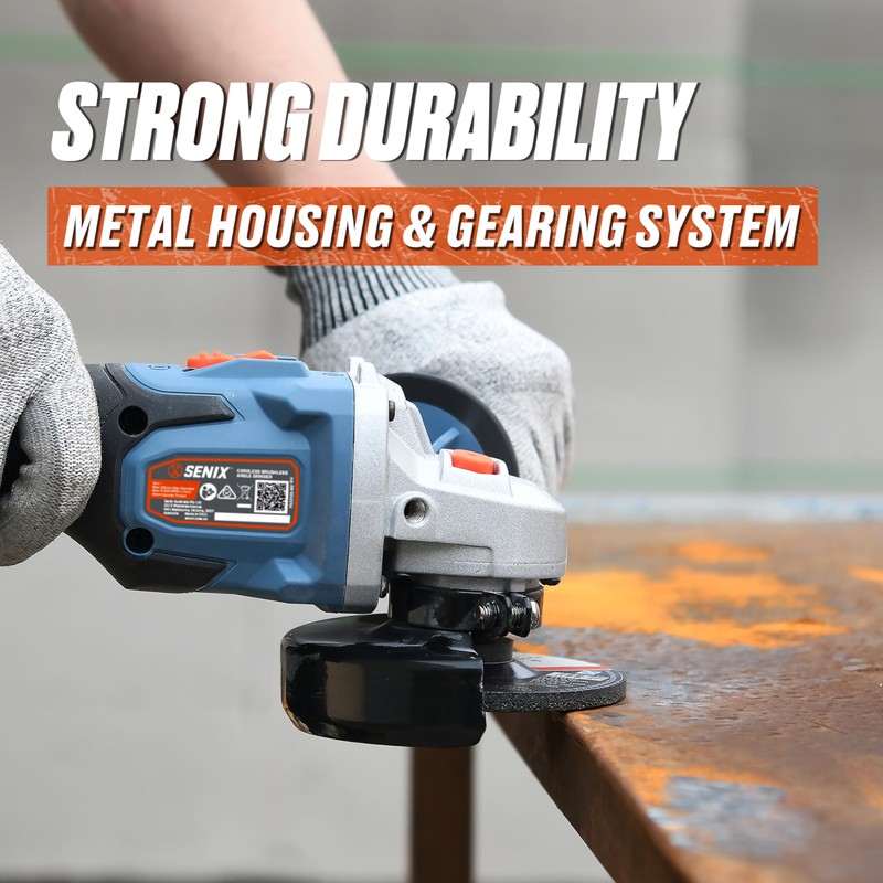 SENIX PAX2125-M2-0 X2 20 Volt Max* 5-Inch Brushless Angle Grinder