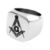Autiga Masonic Ring Men's Stainless Steel Angle Compass Masonic Signet