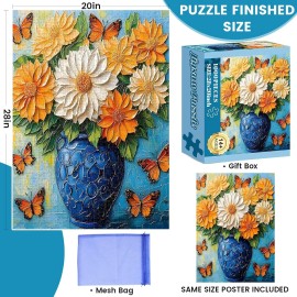 Brand: WSCXSC Puzzles for Adults 1000 Pieces,1000 Piece Puzzle Vase with Beautiful Flowers...