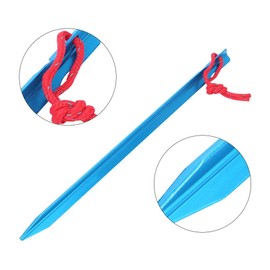 4PCS Aluminium Alloy Outdoor Lengthen Ultralight 23cm Hex Tent Stakes Pegs Camping Tent Peg Ground Nail Stakes(Blue)