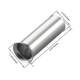 Baomain 1000-Pack AWG 10/6mm² Long: 12mm Copper Crimp Connectors – Non-Insulated Ferrule Pin Terminals (EN6012)