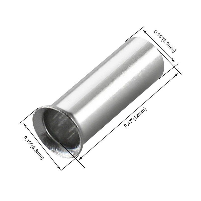 Baomain 1000-Pack AWG 10/6mm² Long: 12mm Copper Crimp Connectors –