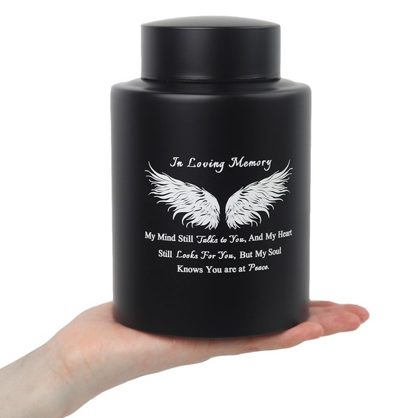 JOYSPARKING 6 Inch Small Angel Wing Keepsake Urn for Ashes