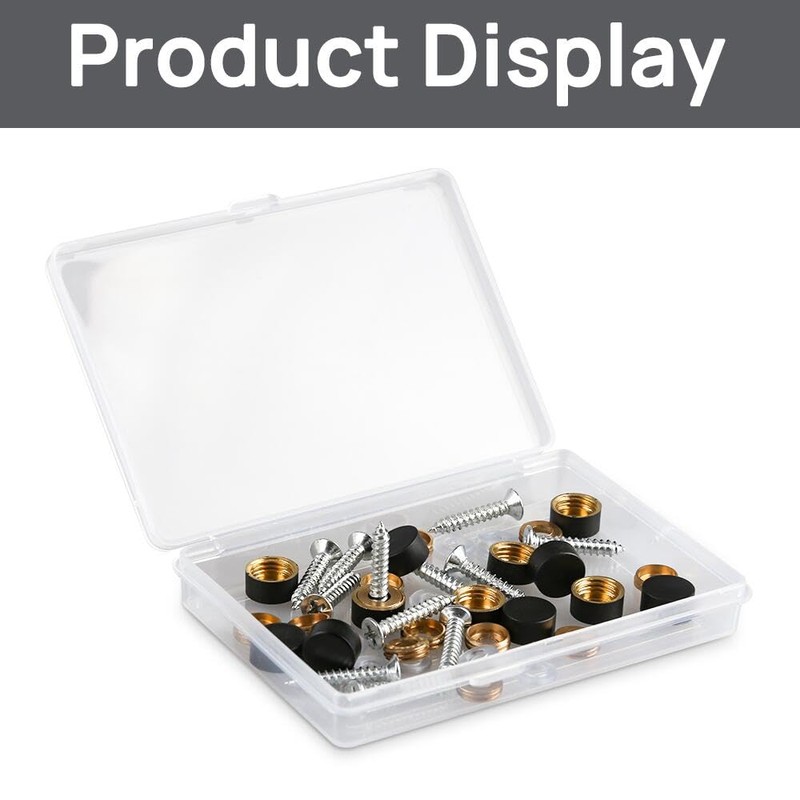 KAKULO Mirror Screws with Decorative Caps Solid Brass Screw Cap