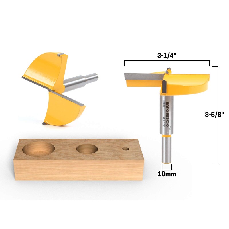 YONICO 43071C 3-1/4-Inch Diameter Carbide Forstner Drill Bit 10mm Shank