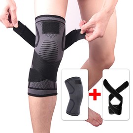 2 Pack Knee Braces for Men Women - Compression Knee Brace, Fitness Knee Sleeve for Sports Recovery Support