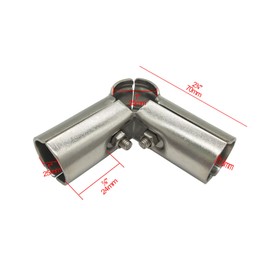 10 Pcs 1 Inch(25mm) Structural Pipe Connector 90 Degree Metal Joint Chain Link Fence Clamp, 3 Way Stainless Steel 201 Corner Fitting End Rails Clamps, Thickness 1.8mm