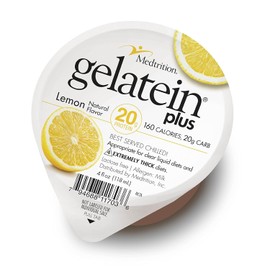 ProSource Gelatein Plus Lemon: 20 grams of protein. Ideal for clear liquid diets, swallowing difficulties, dialysis and oncology. Great pre or post-workout snack. (12 pack) …