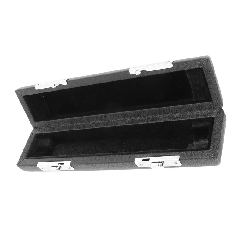 Piccolo Case 16 Holes Black Leather Portable Box Bump Proof