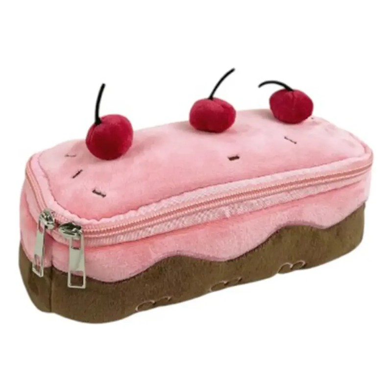 Lapicera Escolar Pastel Cereza Estuche De Lapices 20x8 Cm