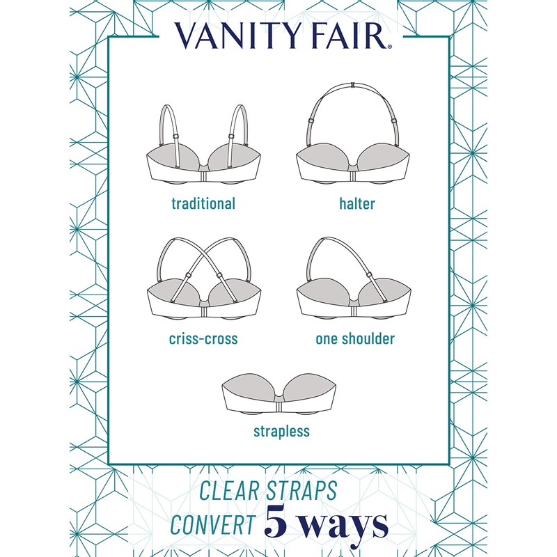 Vanity Fair Women's Gel Touch Strapless Push Up Bra 2111121,