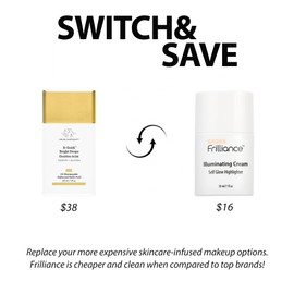 Frilliance Illuminating Cream, Hydrating Self Glow Highlighter, Cruelty Free Hypoallergenic for Teens of All Skin Types, 30 ml / 1 fl oz