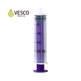 Vesco Medical ENFit Standard Tip Syringes, 20ml (Pack of 25)