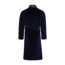 Revise Joel RE-101 Men's Velour Dressing Gown - Long and Elegant, darkblue