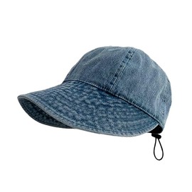 Guiguishiny Sun Protection Sun Hat, Baseball Cap, Women's Large Brim, Denim Sun Hat, Foldable, Beach Hat, Outdoor, Vintage Summer Hat, Surprise Gift for Girls, dark blue