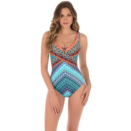 Miraclesuit Women's Swimwear Casbah Escape Underwire One Piece Swimsuit, Multicolored, 08