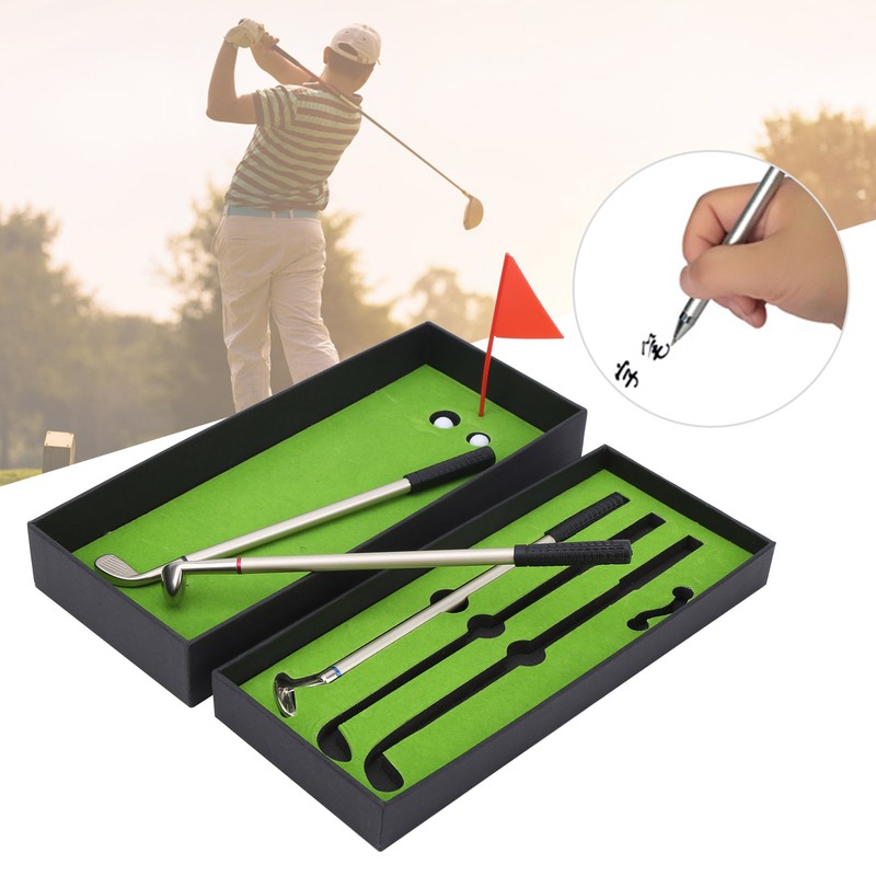 Mini Desk Games Box Green Driving Range with Golf Club