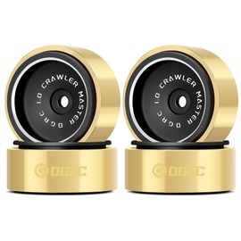 OGRC 1.0 Beadlock Wheels 32g RC Solid Wheel Rims with Brass Clamp Rings for Axial SCX24 AX24 TRX4M FCX24 1/24 1/18 RC Crawler Car (Bronze)