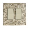 Meriville French Scroll 2 Rocker Wallplate, Double Switch Electrical Cover