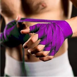 Protoner Prhwra Cotton Boxing Punching Hand Wraps, 3 Meters Purple 3 Meter Purple