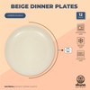 Wheat Straw Plates, Unbreakable Dinner Plate (Beige, 8 In, 6
