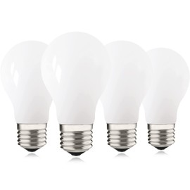 LUMILECT Dimmable Milky LED A19 Light Bulb, 25 Watt Equivalent LED Bulbs, Efficient 2W, 3000K Soft White E26 Edison Medium Screw Bulbs for Home Bedroom Kitchen Living Room Office Lamp - 4 Pack