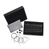 KNITPRO Karbonz Interchangeable Circular Needles Set with Accessories (3.50-8.00mm), Black