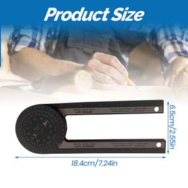 Miter Saw Protractor, 360 Angle Measurement Tool Multiple Scales Features Digital Angle Finder for Inside Outside Corner, Skirting Woodworking